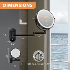 Auxmir 14.5-inch wall-mount arm extends reach for detail.
