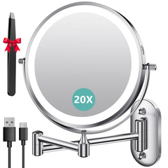 Auxmir 8-inch lighted makeup mirror offering bright, even illumination for daily grooming