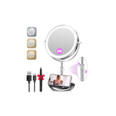 Auxmir 9inch makeup mirror shows 1x and 30x sides for everyday and close-up tasks