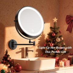 Auxmir lighted vanity mirror with three LED colors for natural-looking makeup.