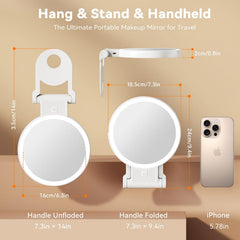 Auxmir lighted mirror with three color modes for perfect lighting