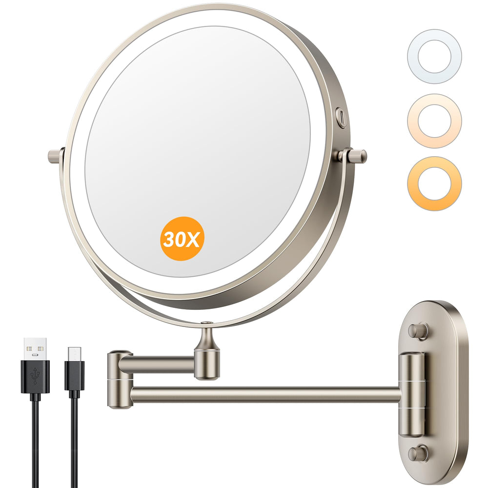 Auxmir 8-inch wall-mount mirror for compact spaces and easy daily use.
