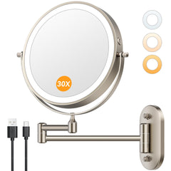 Auxmir 8-inch wall-mount mirror for compact spaces and easy daily use.