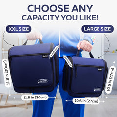 AvaJex 19-compartment layout helps separate toiletries and cosmetics