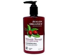 Avalon Organics CoQ10 Cleansing Milk dispensing action for quick routine.