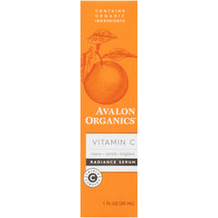 Avalon Organics Radiance Serum Kakadu Plum ingredients graphic highlights antioxidants.