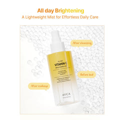 AVCA Hydrating soothing formula close-up on skin-friendly mist for sensitive skin.