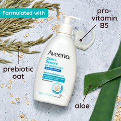 Aveeno Calm + Restore Gel diagonal application view demonstrates easy daily use and non-greasy feel.