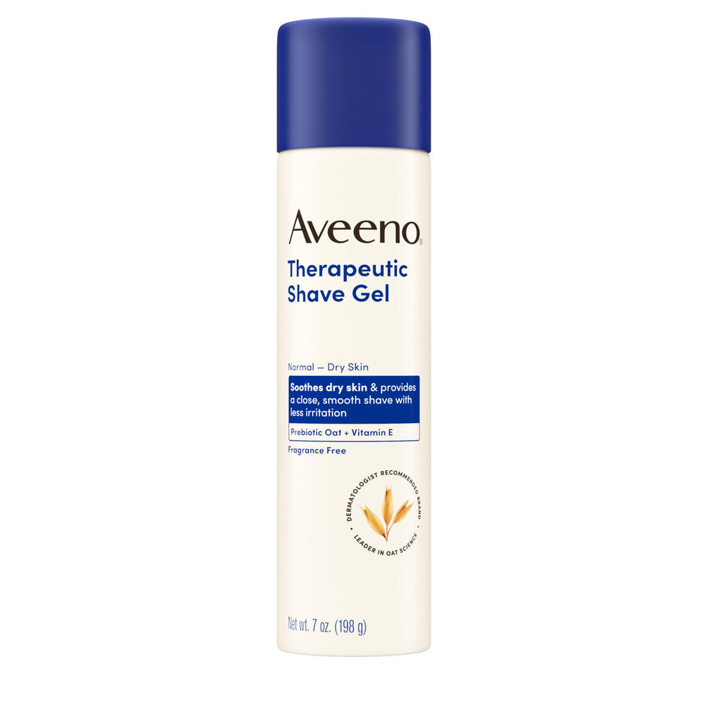 Aveeno front packaging 7 oz showing tube and clear benefit of gentle shave