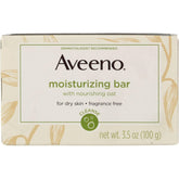 Aveeno moisturizing bar packaging close-up for daily cleansing convenience