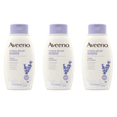 Aveeno Stress Relief Body Wash pack of 3 bottles for calming shower routines