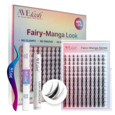 AVELASH Fairy Manga Lash Clusters Kit packaging shown for quick, mess-free upgrade