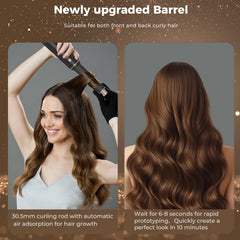 AVENHO air wrapping design creates natural curls quickly.