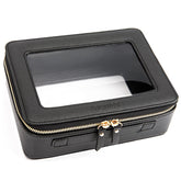 Aveniee clear makeup bag front view for compact, organized travel.