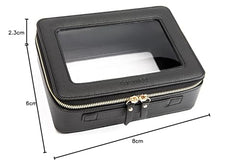 Aveniee clear makeup bag open compartment shows spacious interior for foundations and brushes.