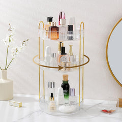 Aveniee 3-tier vanity organizer in white for skincare and makeup storage