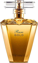 AVON Rare Gold bottle shot highlighting luxurious scent for daily elegance.