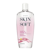AVON Skin So Soft bath oil bottle pour delivers long-lasting hydration for soft, touchable skin.