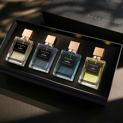 AVVA VISION men's perfume set box front, gift-ready presentation for him
