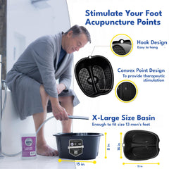 AWA foot bath basin arch-supported foot pad offers heel-to-toe comfort.