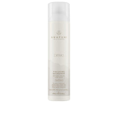 Awapuhi Wild Ginger Finishing Spray bottle front shows fast-drying finish for all hair types.