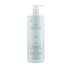 Awapuhi Wild Ginger Nourishing Shampoo bottle highlights color-safe cleansing for color-treated hair.