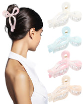AWAYTR bow hair clip front view highlights elegant, low-profile styling for daily wear