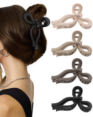 AWAYTR dark apricot bow clip for secure hold and daily styling.