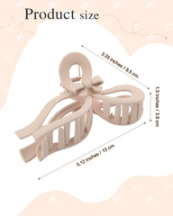 AWAYTR khaki bow clip adds casual chic with strong grip for long hair.