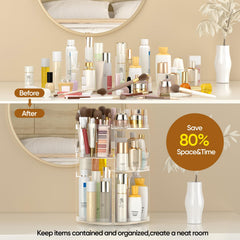 Awenia makeup organizer adjustable top plate fits different heights
