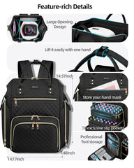 Awlcaw side-pocket elastic mesh stores accessories for quick access.