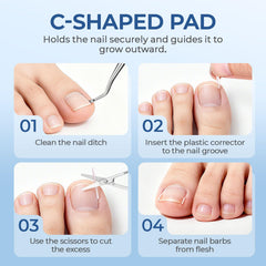 awrose flexible gel correction strips 16pcs designed to fit under the nail edge