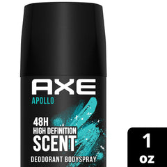 AXE Apollo closeup shows sage and cedarwood notes for a bold vibe.