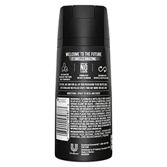 AXE Black bottle close-up demonstrates spray application for quick use