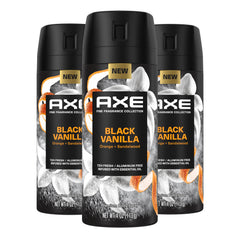 AXE Black Vanilla bottle with orange and sandalwood notes for daily freshness