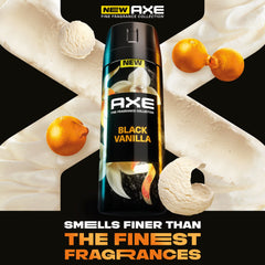AXE Black Vanilla cap close-up showcasing aluminum-free formula