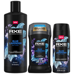 AXE Blue Lavender body wash 18oz bottle for long-lasting freshness