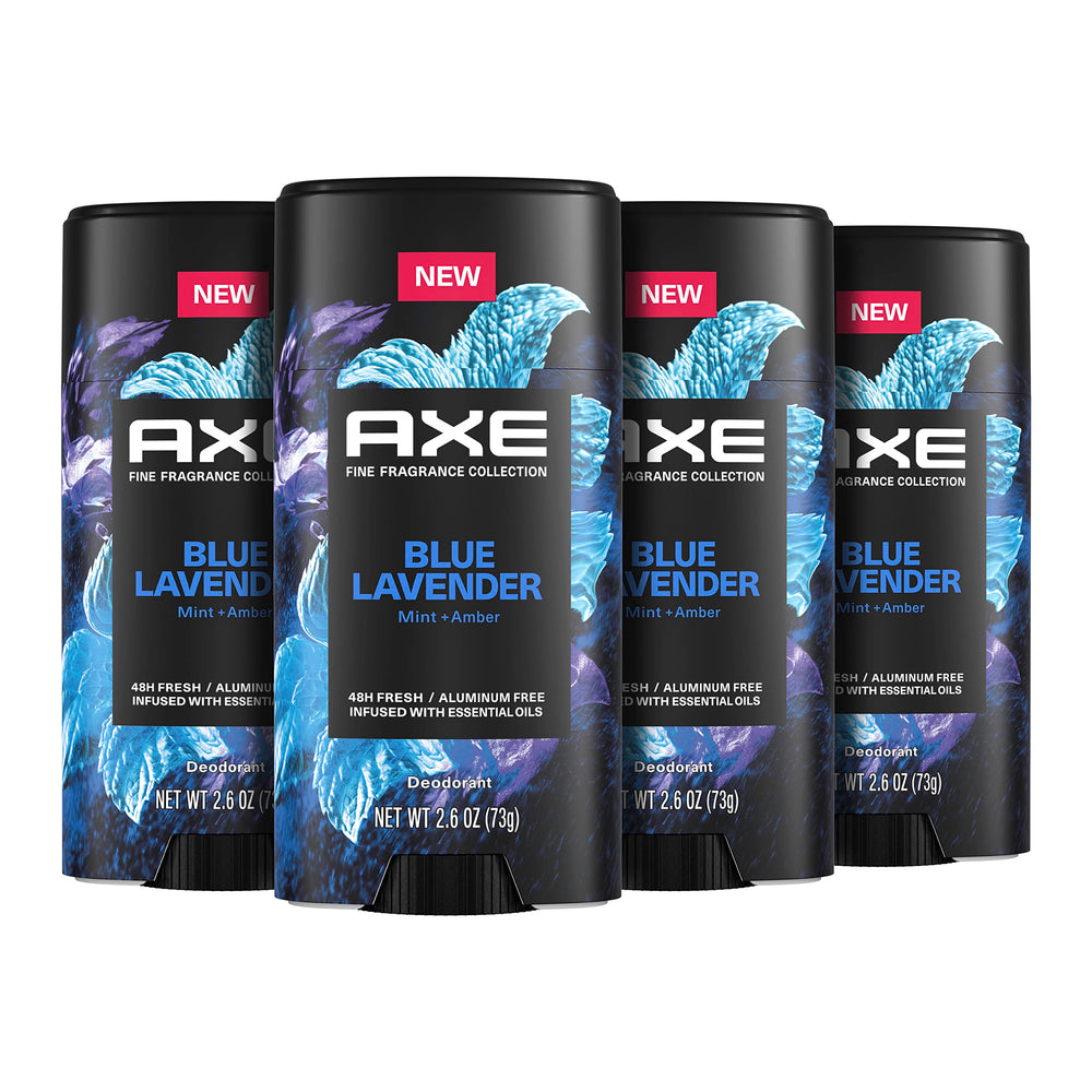 AXE Blue Lavender Deodorant Stick packaging shows premium design and odor protection