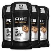 AXE Dark Temptation antiperspirant stick packaging close-up with sleek design