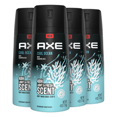 AXE Dual Action Cool Ocean bottle offers long-lasting odor protection.
