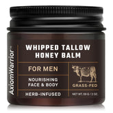 AxiomWarrior beef tallow honey balm jar—rich hydration for skin.
