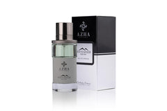 Azha Perfumes Mountaineer top notes bergamot and lemon for freshness.