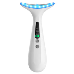AZMAVO facial-neck massager milky-white arc-head closeup for contouring