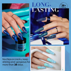 AzureBeauty dip liquid set with base, activator, and top coat for quick, durable nails
