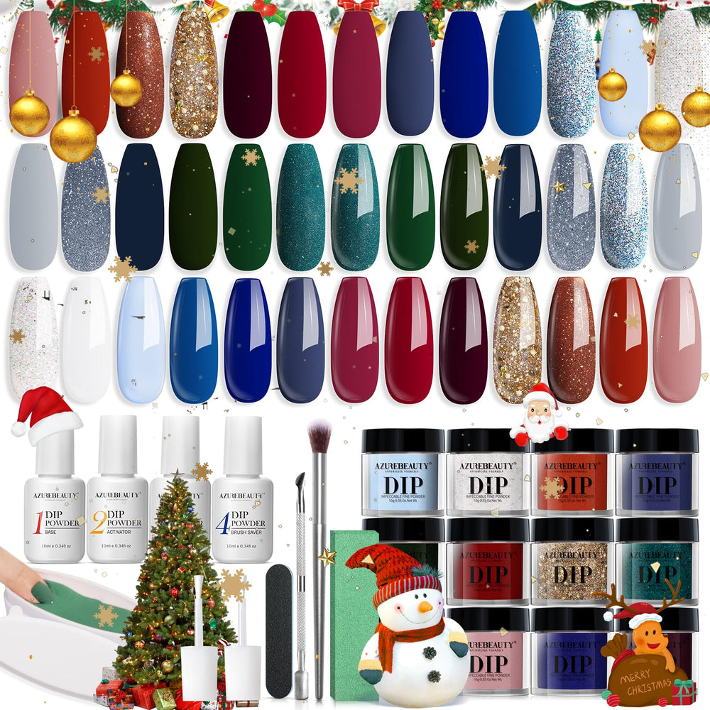 AZUREBEAUTY dip nail kit colors collection offers versatile shades for stylish nail art at home.