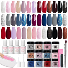 AzureBeauty dip powder color swatches show vibrant options for a polished look