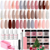 AZUREBEAUTY dip powder color palette with 20 shades for versatile manicures.