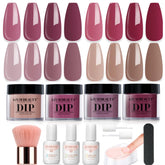 AZUREBEAUTY dip powder kit four colors for salon-ready at-home manicures
