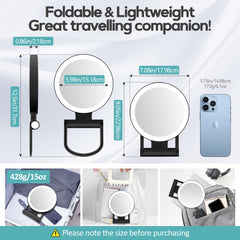 B Beauty Planet magnifying mirror 30x side view for flawless mascara application.