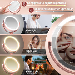 B Beauty Planet mirror base with storage and organization space for tools.